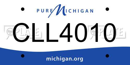 CLL4010 Michigan License Plate