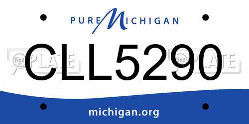 CLL5290 Michigan License Plate