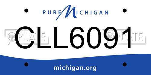 CLL6091 Michigan License Plate