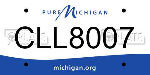 CLL8007 Michigan License Plate