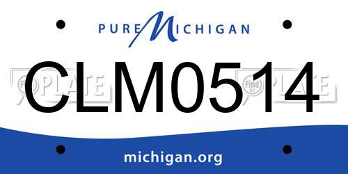 CLM0514 Michigan License Plate