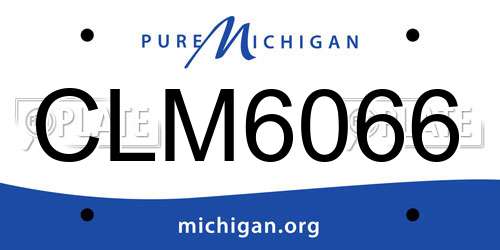 CLM6066 Michigan License Plate
