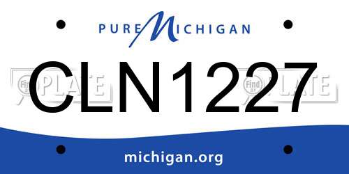 CLN1227 Michigan License Plate