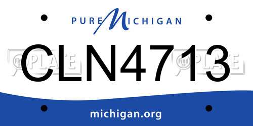 CLN4713 Michigan License Plate