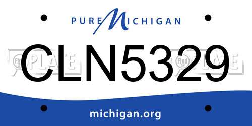 CLN5329 Michigan License Plate