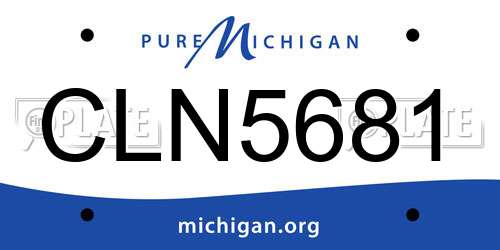 CLN5681 Michigan License Plate