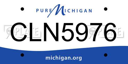 CLN5976 Michigan License Plate