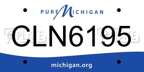 CLN6195 Michigan License Plate