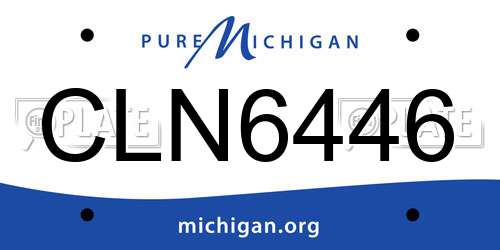 CLN6446 Michigan License Plate