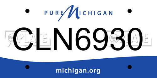CLN6930 Michigan License Plate