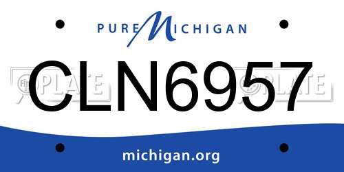 CLN6957 Michigan License Plate