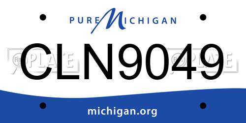 CLN9049 Michigan License Plate