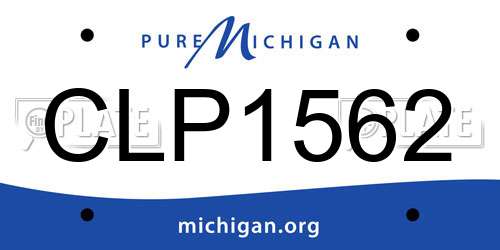 CLP1562 Michigan License Plate