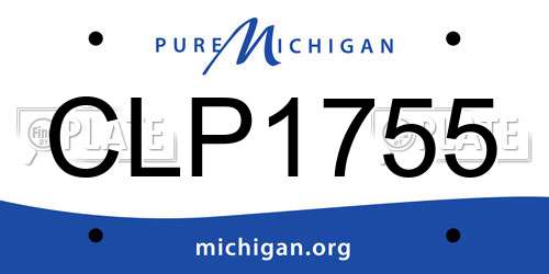 CLP1755 Michigan License Plate