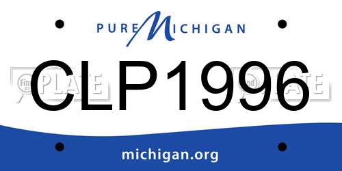 CLP1996 Michigan License Plate