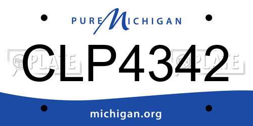 CLP4342 Michigan License Plate