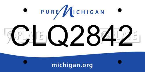 CLQ2842 Michigan License Plate