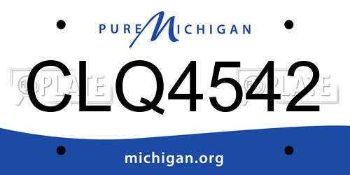 CLQ4542 Michigan License Plate
