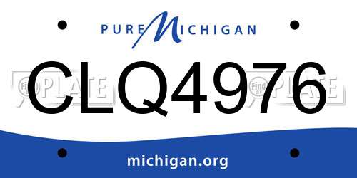 CLQ4976 Michigan License Plate