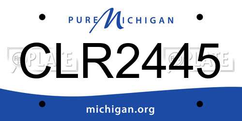 CLR2445 Michigan License Plate