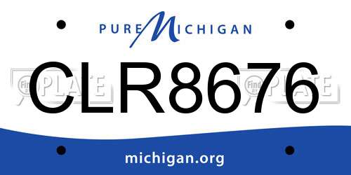 CLR8676 Michigan License Plate