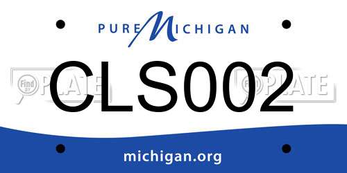 CLS002 Michigan License Plate