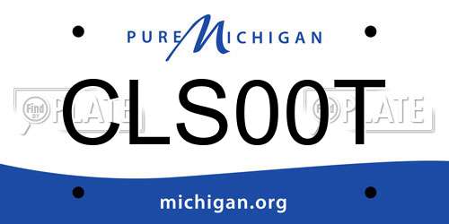 CLS00T Michigan License Plate