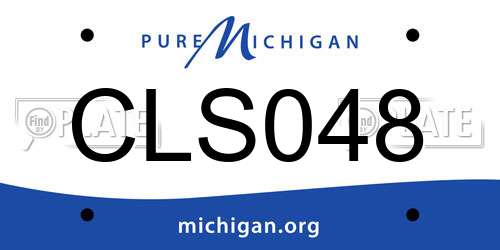CLS048 Michigan License Plate