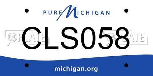 CLS058 Michigan License Plate