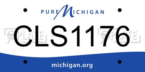 CLS1176 Michigan License Plate