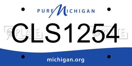 CLS1254 Michigan License Plate