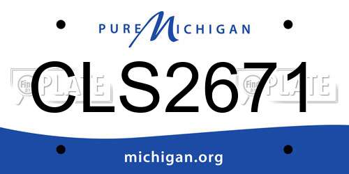 CLS2671 Michigan License Plate