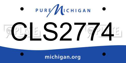 CLS2774 Michigan License Plate