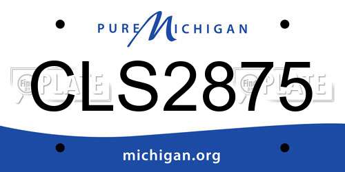 CLS2875 Michigan License Plate