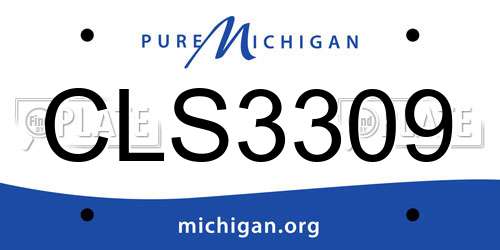 CLS3309 Michigan License Plate