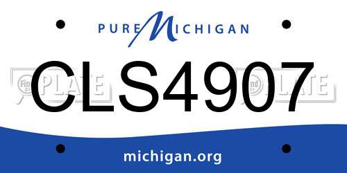 CLS4907 Michigan License Plate