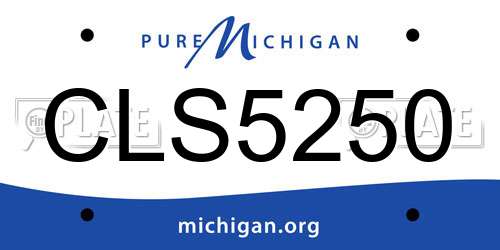 CLS5250 Michigan License Plate