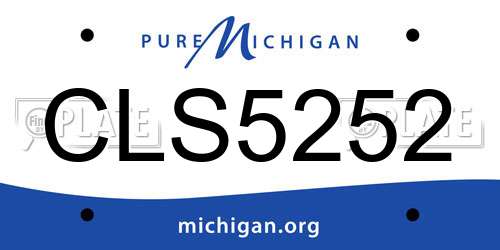 CLS5252 Michigan License Plate
