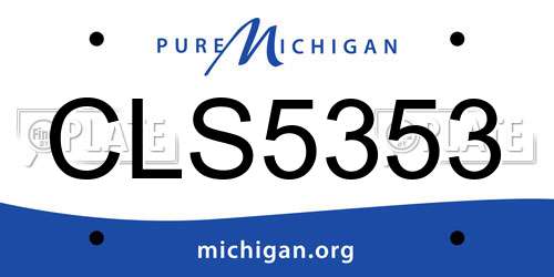 CLS5353 Michigan License Plate