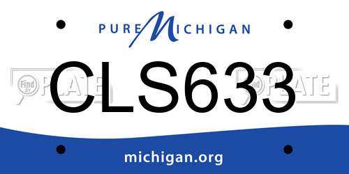 CLS633 Michigan License Plate