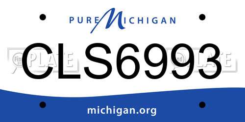 CLS6993 Michigan License Plate