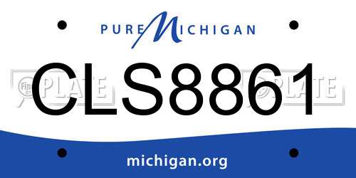 CLS8861 Michigan License Plate