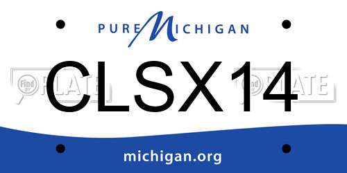 CLSX14 Michigan License Plate