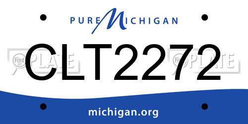 CLT2272 Michigan License Plate