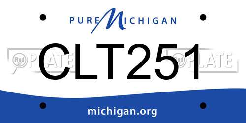 CLT251 Michigan License Plate