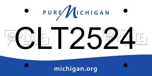 CLT2524 Michigan License Plate