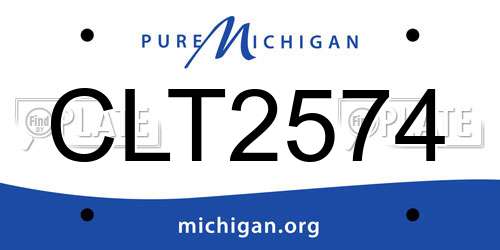 CLT2574 Michigan License Plate