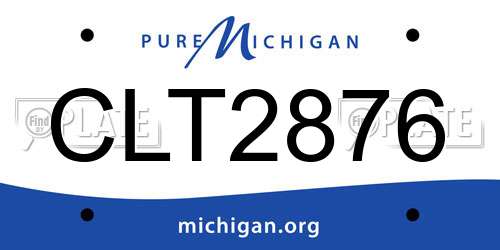 CLT2876 Michigan License Plate