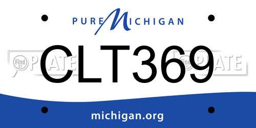 CLT369 Michigan License Plate