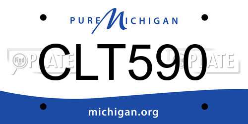 CLT590 Michigan License Plate